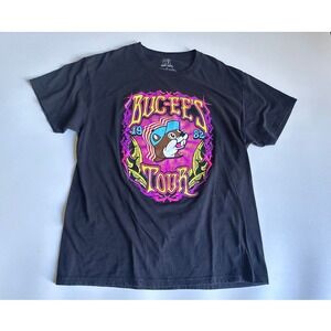 Bucees Tour T Shirt Graphic Tee Black Size L 1982 2021 Locations 1100